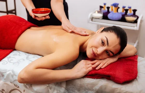 woman getting therapeutic massage